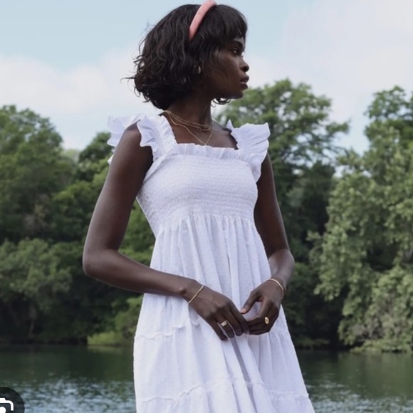 Hill House White Ruffle Dress - Picture 1 of 5